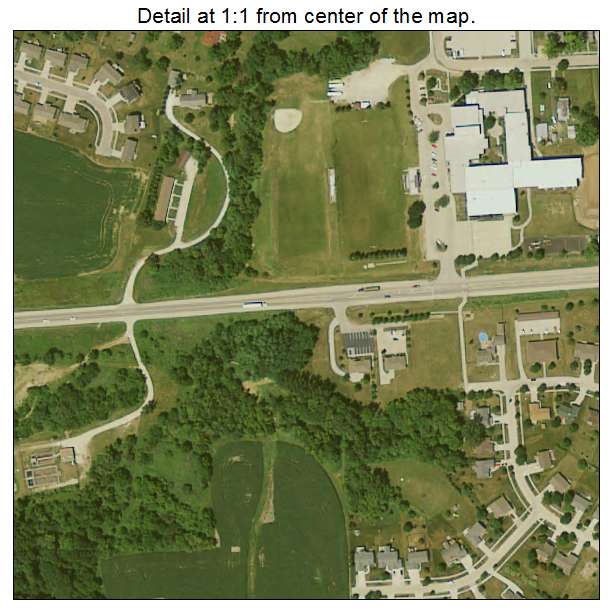 Lisbon, Iowa aerial imagery detail