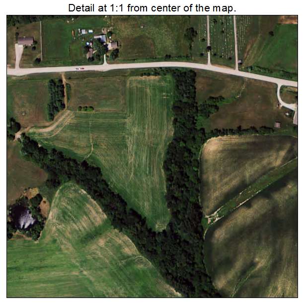 Lockridge, Iowa aerial imagery detail