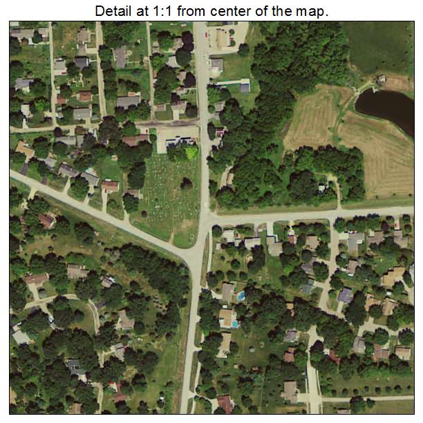 Long Grove, Iowa aerial imagery detail