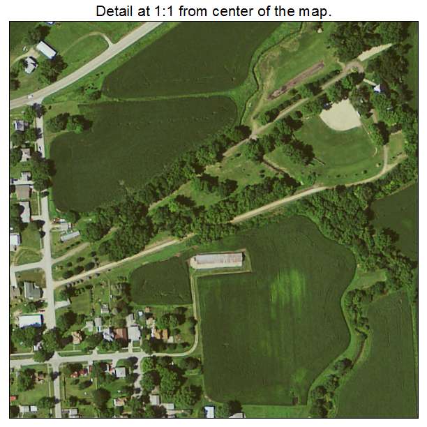 Lost Nation, Iowa aerial imagery detail