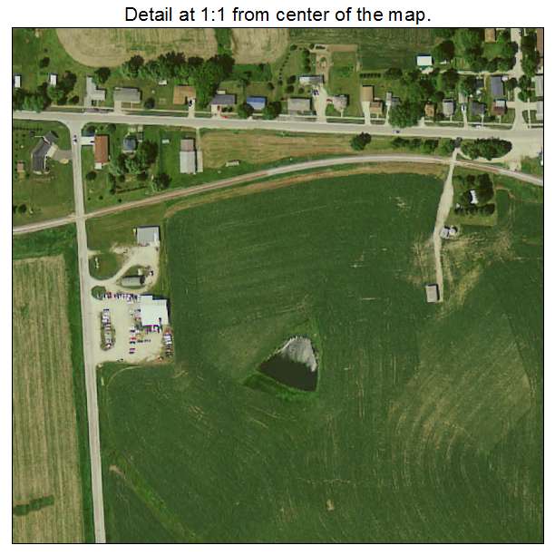 Luana, Iowa aerial imagery detail