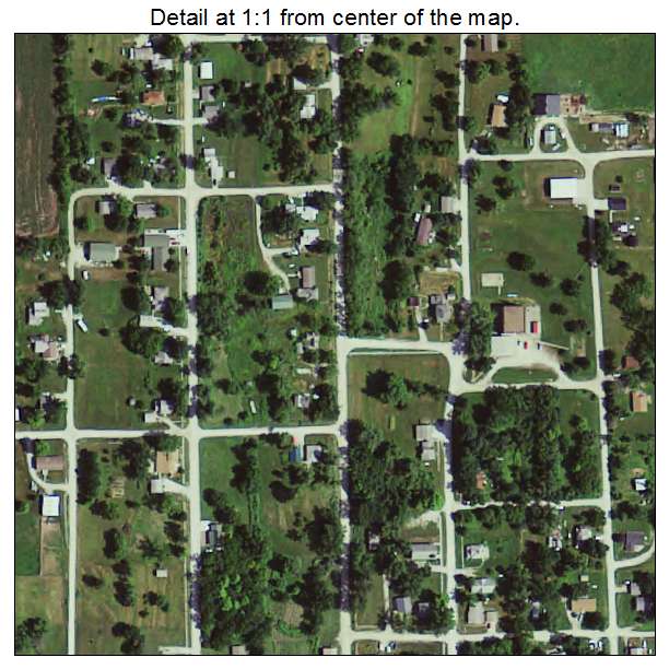 Lucas, Iowa aerial imagery detail