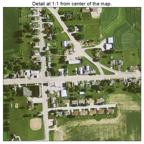 Luxemburg, Iowa aerial imagery detail