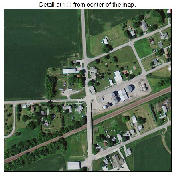 Luzerne, Iowa aerial imagery detail