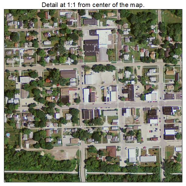 Madrid, Iowa aerial imagery detail