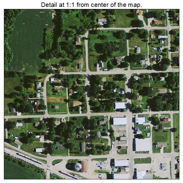 Malcom, Iowa aerial imagery detail
