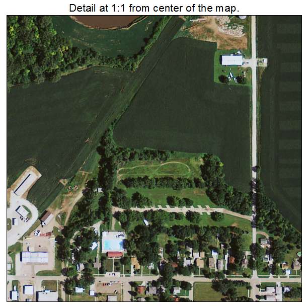 Mapleton, Iowa aerial imagery detail