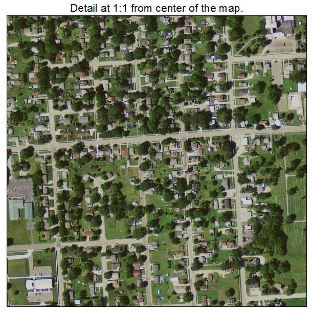 Maquoketa, Iowa aerial imagery detail