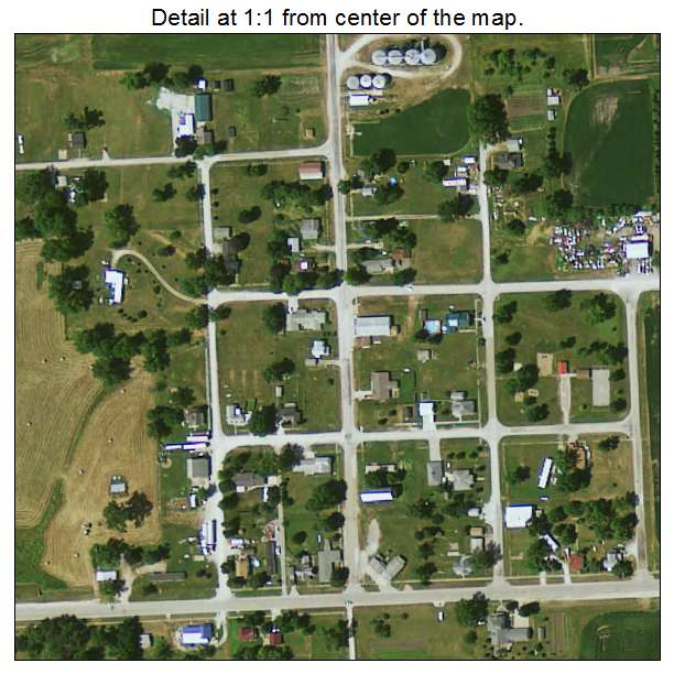 Martinsburg, Iowa aerial imagery detail