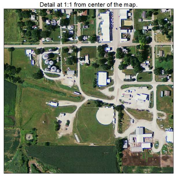 Massena, Iowa aerial imagery detail