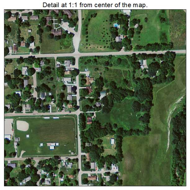 Maxwell, Iowa aerial imagery detail
