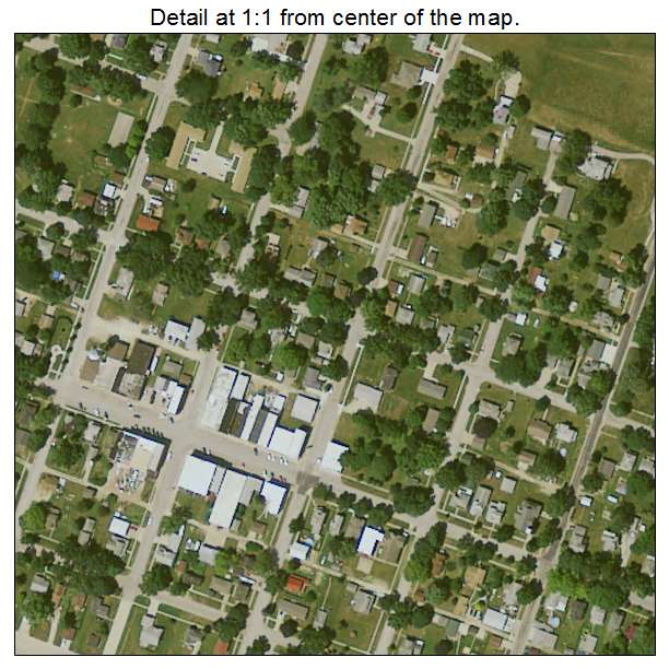 Mechanicsville, Iowa aerial imagery detail