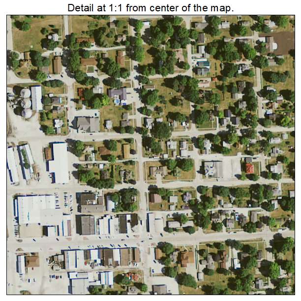 Mediapolis, Iowa aerial imagery detail