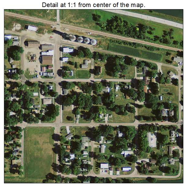 Meriden, Iowa aerial imagery detail