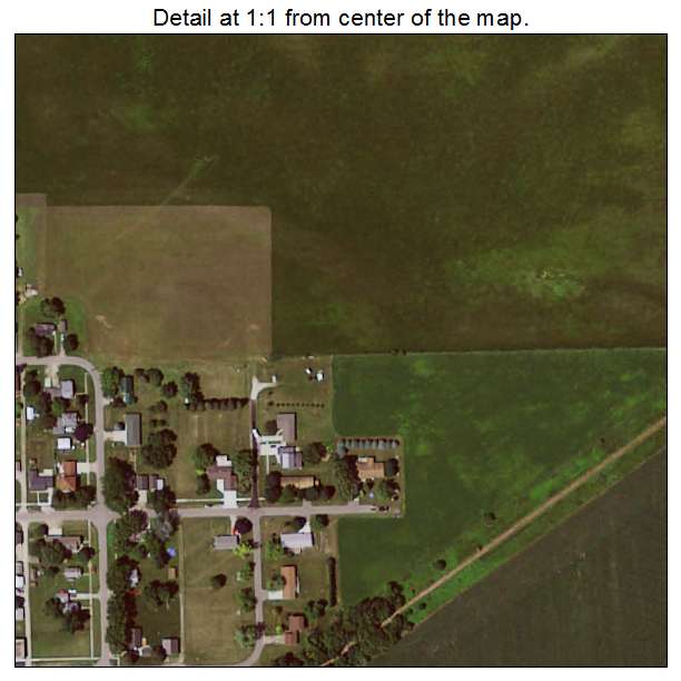 Meservey, Iowa aerial imagery detail