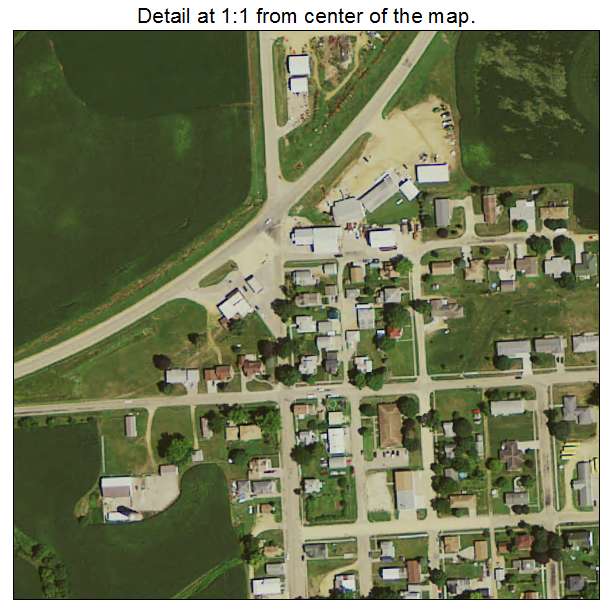 Miles, Iowa aerial imagery detail