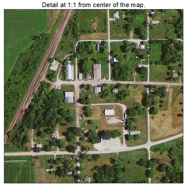 Millerton, Iowa aerial imagery detail