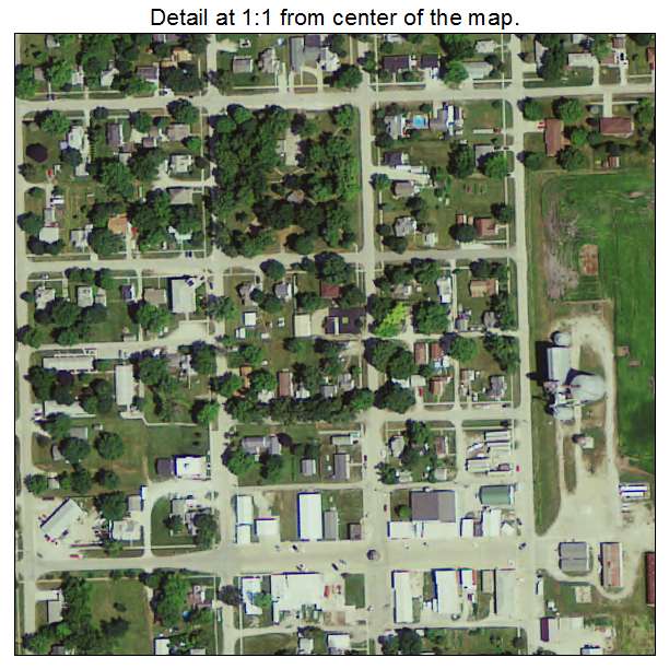 Milo, Iowa aerial imagery detail
