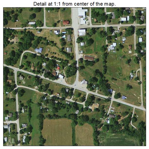 Milton, Iowa aerial imagery detail