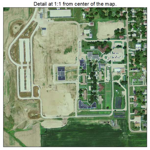 Mitchellville, Iowa aerial imagery detail