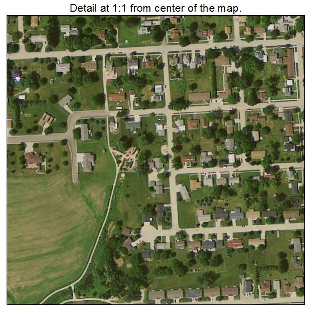 Monona, Iowa aerial imagery detail