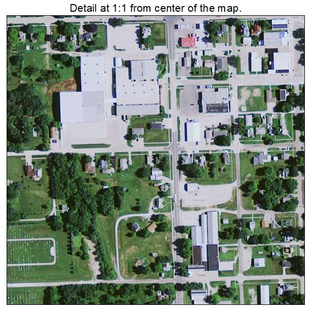 Montezuma, Iowa aerial imagery detail