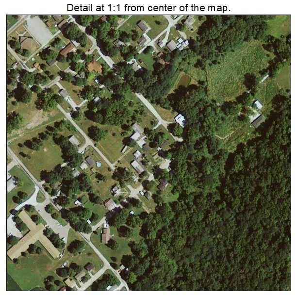 Montrose, Iowa aerial imagery detail