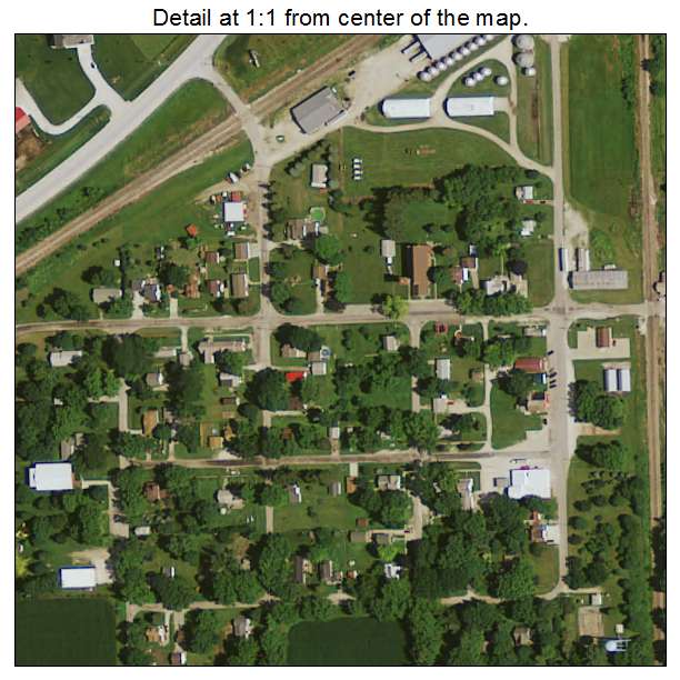 Moorland, Iowa aerial imagery detail