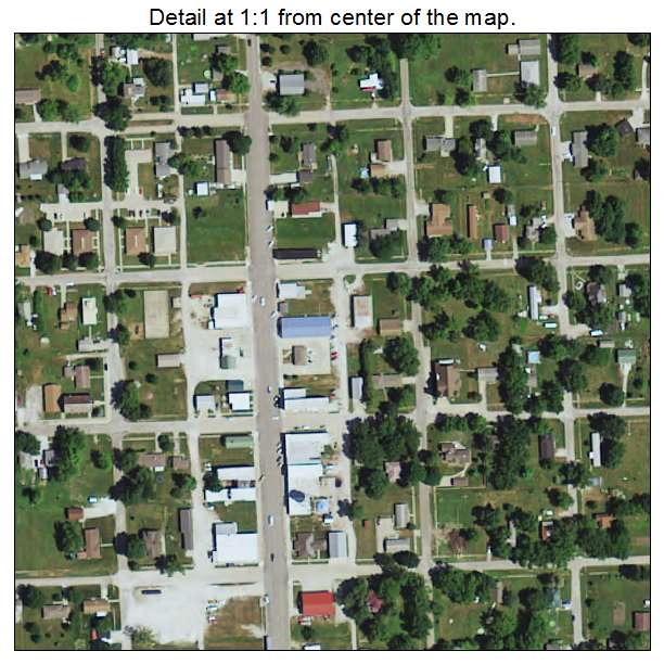 Moulton, Iowa aerial imagery detail