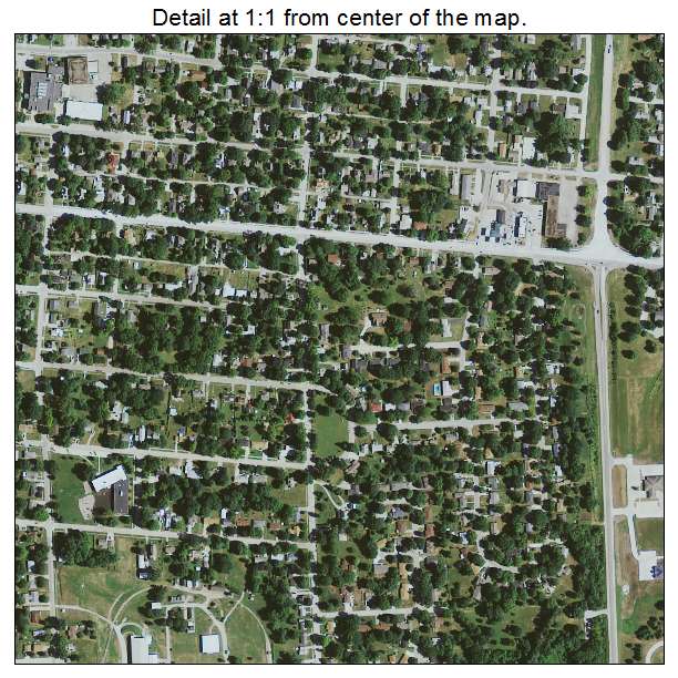 Mount Pleasant, Iowa aerial imagery detail