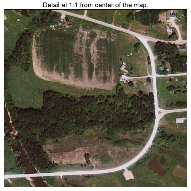 Mount Sterling, Iowa aerial imagery detail
