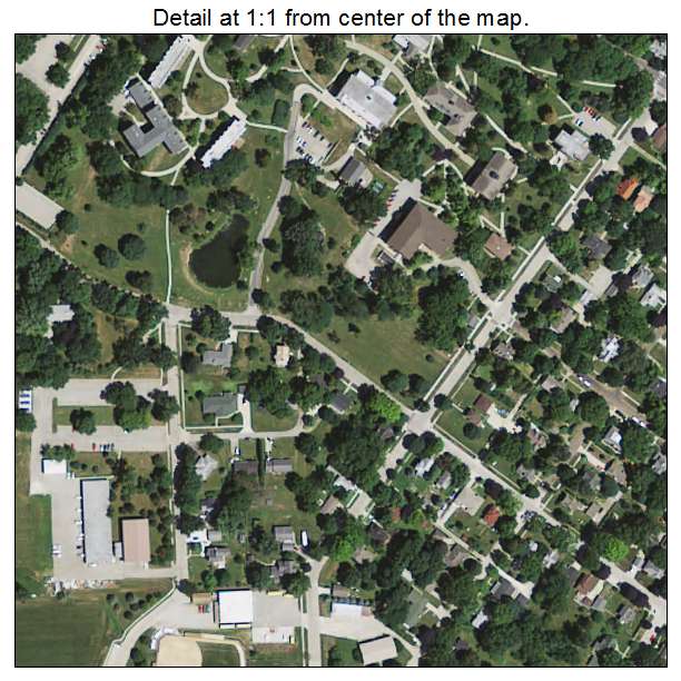 Mount Vernon, Iowa aerial imagery detail