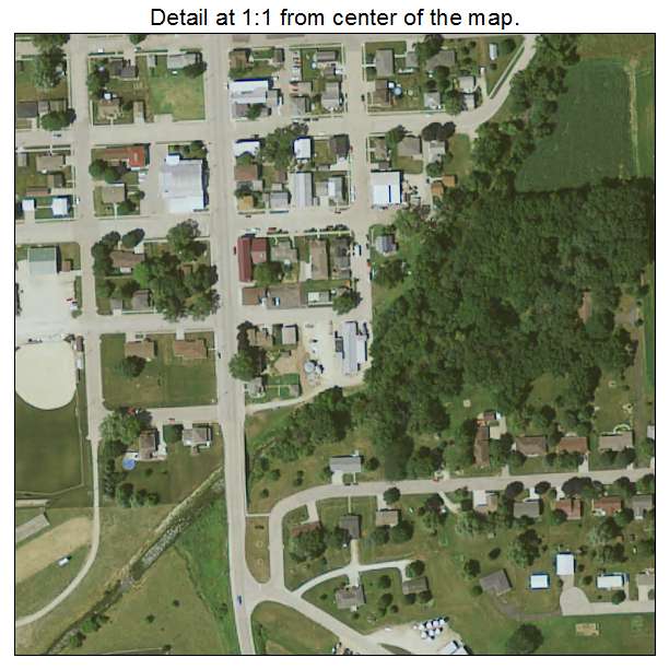 New Vienna, Iowa aerial imagery detail