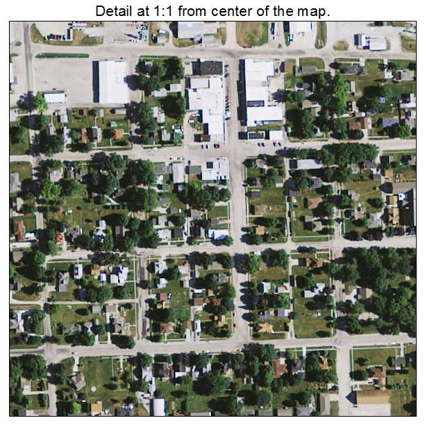 Newhall, Iowa aerial imagery detail