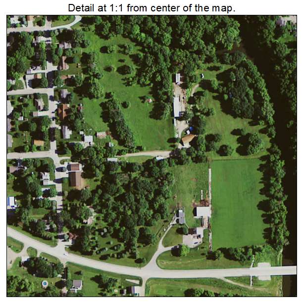 Nora Springs, Iowa aerial imagery detail
