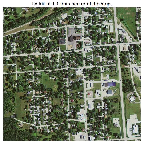 Oelwein, Iowa aerial imagery detail