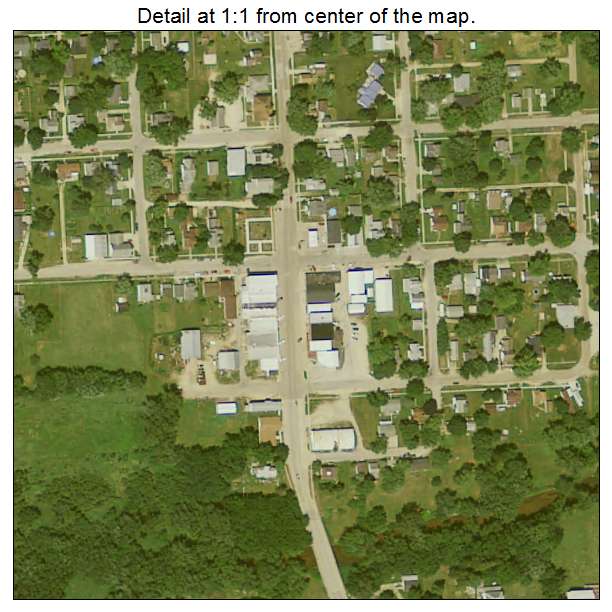 Olin, Iowa aerial imagery detail