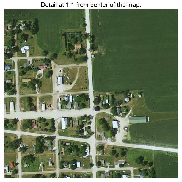 Ollie, Iowa aerial imagery detail