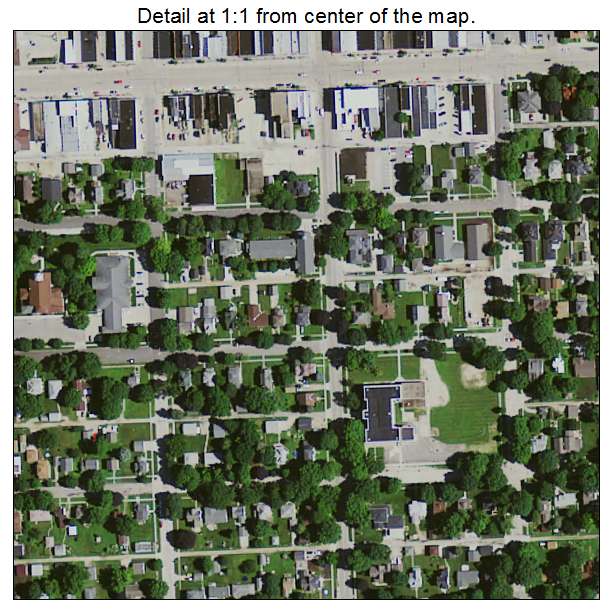 Osage, Iowa aerial imagery detail