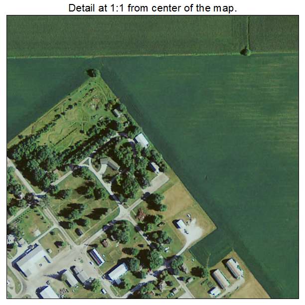 Ottosen, Iowa aerial imagery detail