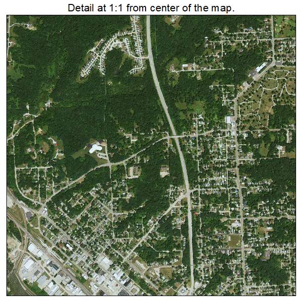 Ottumwa, Iowa aerial imagery detail