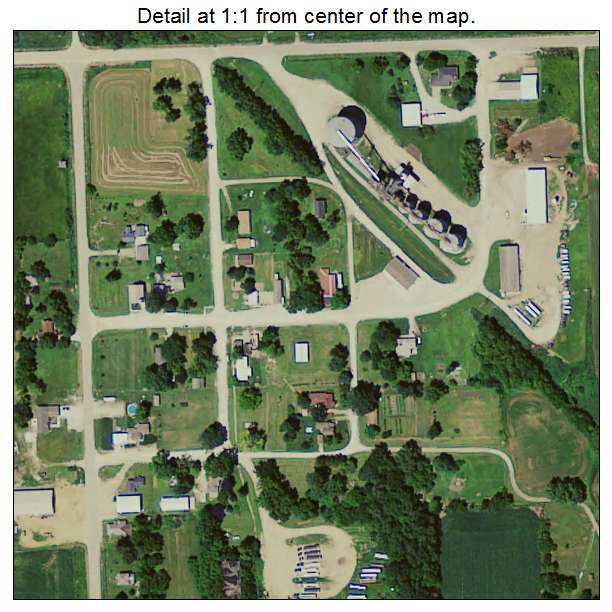 Owasa, Iowa aerial imagery detail