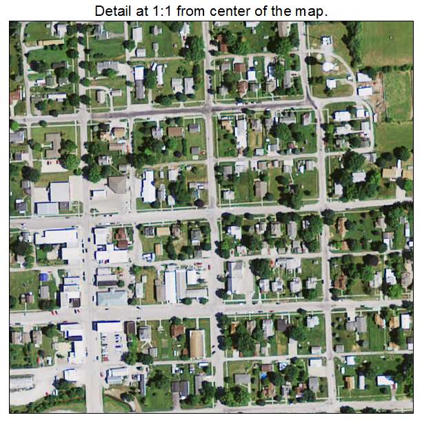 Oxford, Iowa aerial imagery detail