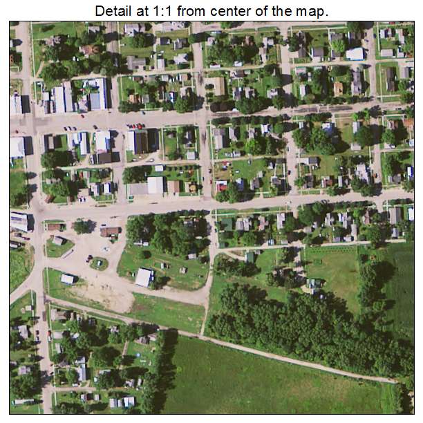 Oxford Junction, Iowa aerial imagery detail