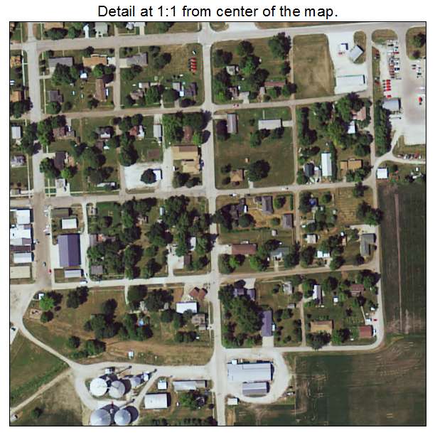 Packwood, Iowa aerial imagery detail