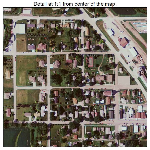Panama, Iowa aerial imagery detail