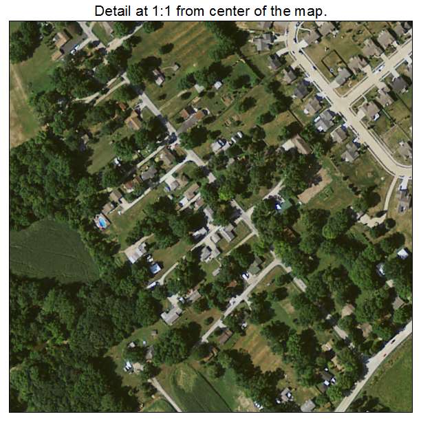 Panorama Park, Iowa aerial imagery detail