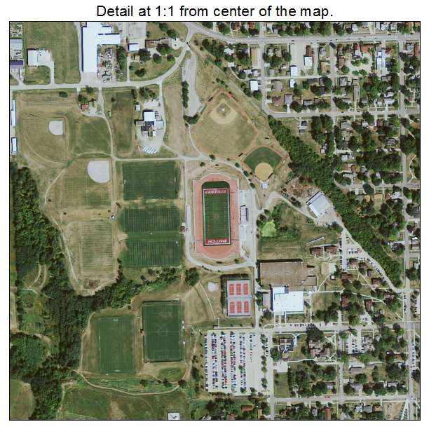 Pella, Iowa aerial imagery detail