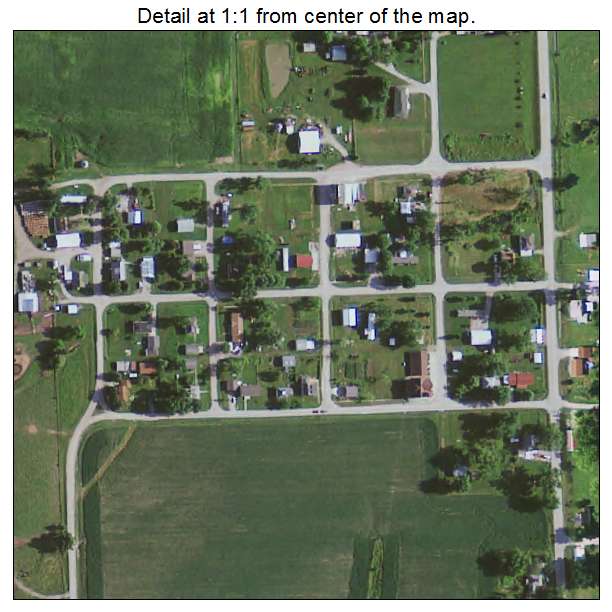 Plano, Iowa aerial imagery detail