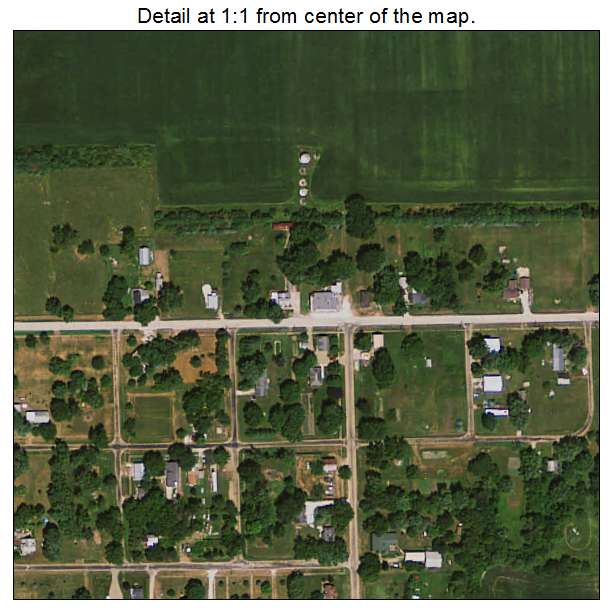 Pleasant Plain, Iowa aerial imagery detail